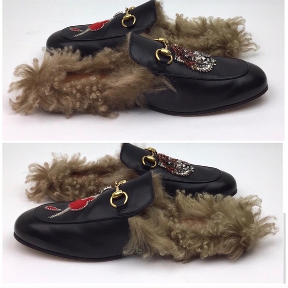 ❌Sold❌Gucci lion pierced heart Princetown loafer - Picture 6 of 8